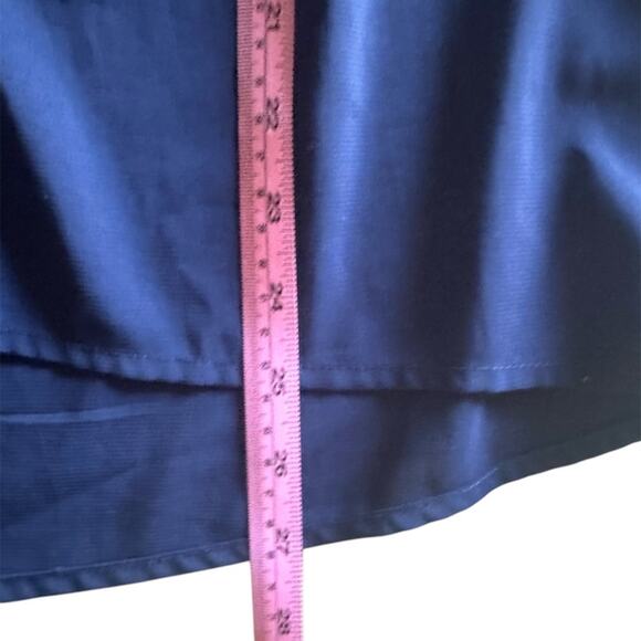 Spence Navy Blue Sleeveless Button-Down Blouse Minimalist Style Vintage Size L - Picture 7 of 7